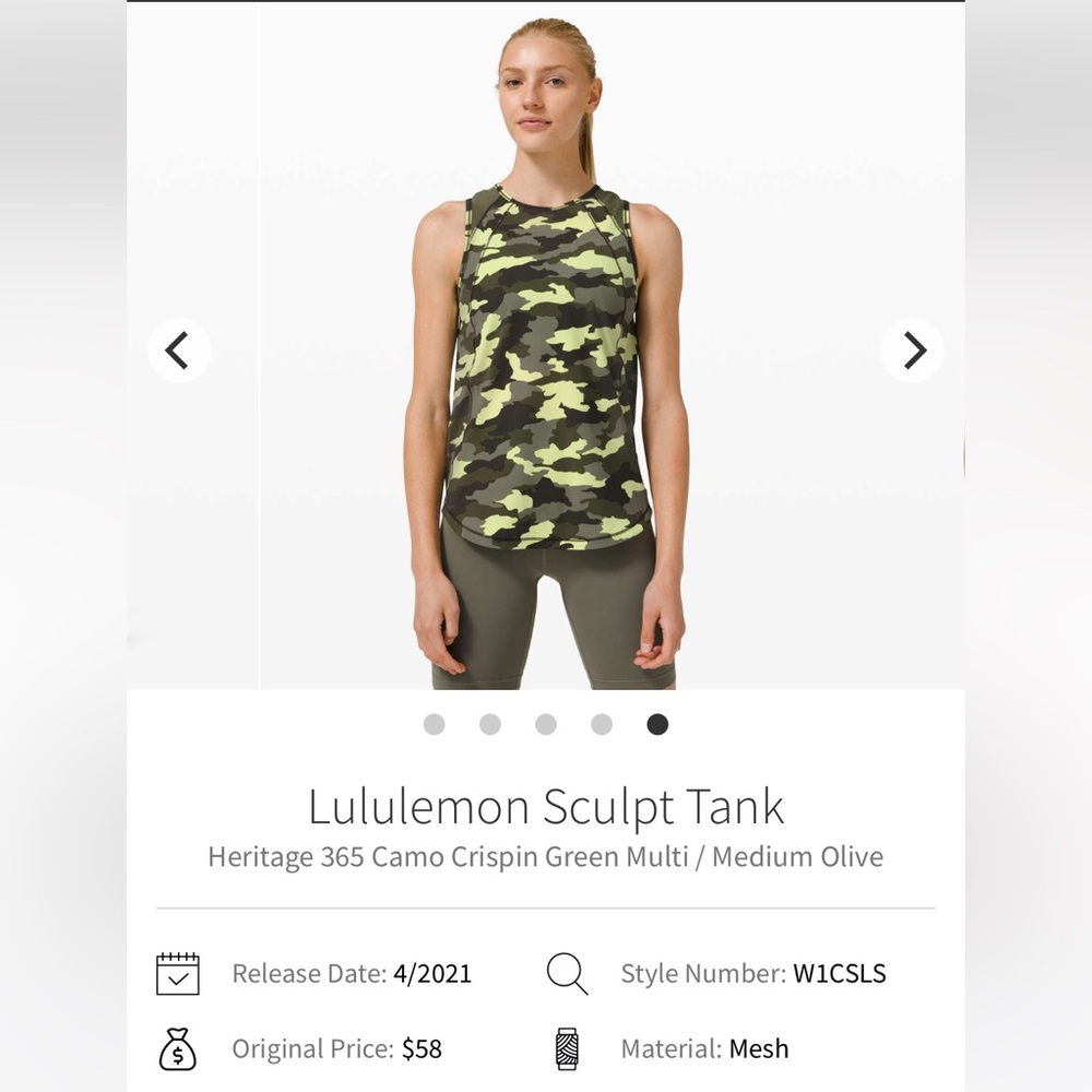 EUC Lululemon Sculpt Tank - Picture 4 of 4